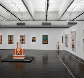 Art gallery interior showing exhibition space